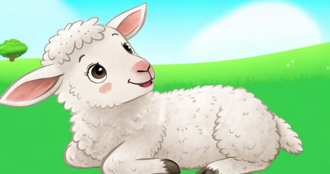 green screen animation of sheep talking