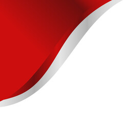 indonesia waving flag corner border