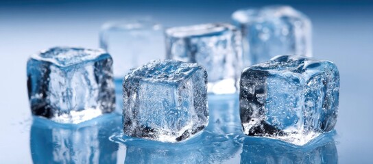 Obraz premium Clear, cool ice cubes