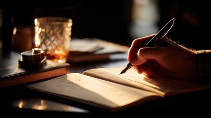 Writing in Journal for Mental Health Awareness