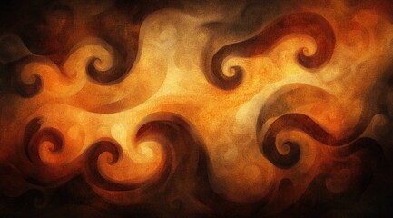 Obraz premium Abstract swirling flames