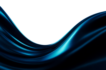 Flowing blue silk fabric with smooth curves and elegant texture