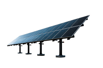 Solar panel on transparent background for green energy