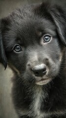 Close-up portrait of a captivating puppy.