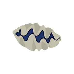 Giant clams tridacna colored vector illustration. Used for any platform action promotion and ad. Isolated symbol sign used for: mobile, app, design, web, dev, ui, ux, gui. EPS 10. For your project. 
