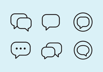 Minimalist Speech Bubble Icons Vector EPS Graphics for Design
