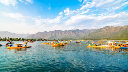 Dal Lake is a freshwater lake and is the most famous tourist attraction in Srinagar, India