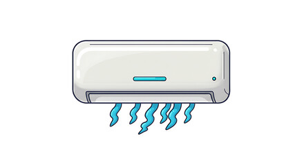 Air conditioner cartoon illustration