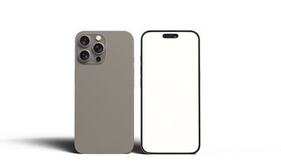 Smartphone telephone front back view camera object communication technology mobile empty blank touchscreen device display business mockup mobile smartphone portability digital marketing sale present 