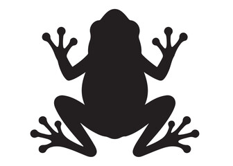 frog silhouette vector logo icon illustration design, frog logo icon silhouette, black silhouette of a frog, tree frog silhouette vector isolated on white background                  