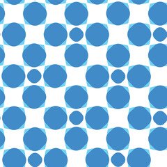 Seamless Geometric Blue Circles Pattern