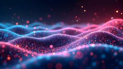 Abstract light trails, motion blur, technological concept, Blue Digital Background with Bright Light