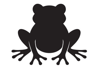 frog silhouette vector logo icon illustration design, frog logo icon silhouette, black silhouette of a frog, tree frog silhouette vector isolated on white background                  