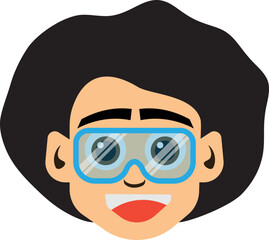man wearing glasses