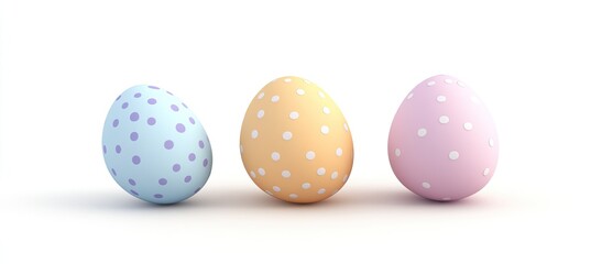 Obraz premium Pastel Dotted Easter Eggs (1)
