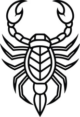Minimal Line Art Logo of a Scorpion Head