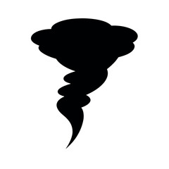 Cyclone Tornado Silhouette Vector Art
