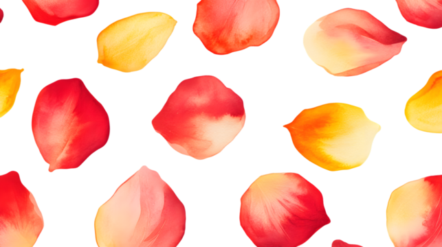 Elegant Watercolor Seamless Pattern with Red and Yellow Roses