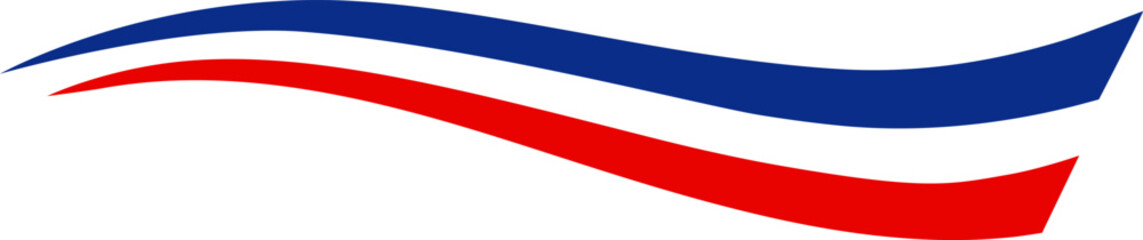 French flag with a curved tricolor rainbow design in high-resolution PNG format