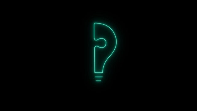 Brainstorm concept, method of generating ideas and sharing knowledge to solve a particular commercial or technical problem. Glowing neon line of Brainstorm icon isolated on transparent background.