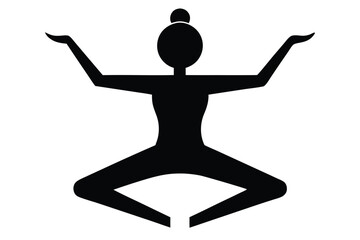 Yoga Flexibility Silhouette Vector – Stretching and Wellness Illustration Design