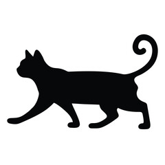 Black and White Cat Silhouette