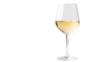 a glass of white wine