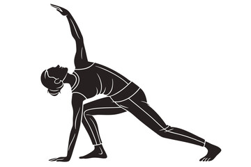 Yoga Mental Clarity Style Silhouette Vector for Wellness and Mindfulness Design Concepts