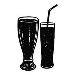 vector silhouette illustration of  refreshment drink