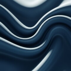Fototapeta premium Dark Blue Silk Fabric with Smooth Waves