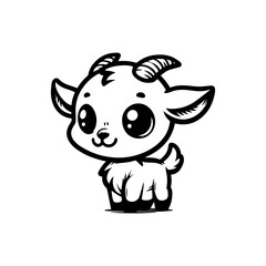 Obraz premium a illustration of goat