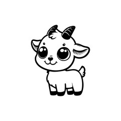 Naklejka premium a illustration of goat
