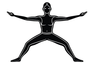 Yoga Traditional Indian Style Silhouette Vector Authentic Cultural Design
