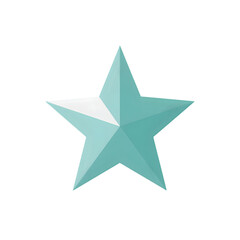 Obraz premium Glossy Blue Five Pointed Star Transparent PNG