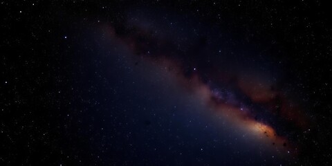 Fototapeta premium Vast, dark night sky; brilliant Milky Way and countless stars, awe, exploration