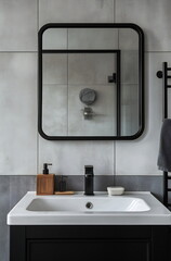 Fototapeta premium Chic sink and mirror combo