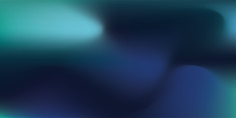 Blue-green gradient studio room, abstract background pattern, walls and floor reflect neon lights, dark tones and feel  speed of digital technology connected blue-green background. Future technology.