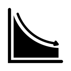 retention curve icon silhouette
