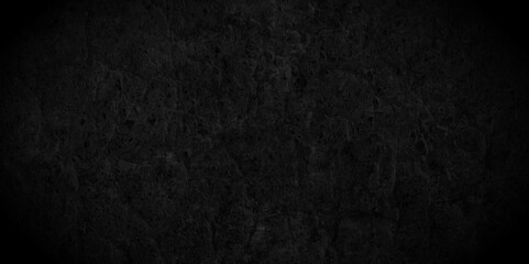 Obraz premium Black stone wall texture grunge rock surface. dark gray background backdrop. old wall stone for dark blackboard and chalkboard grunge background wallpaper rough concrete wall.
