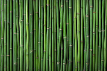 Fototapeta premium Detailed shots of bamboo stalks showcasing unique textures and vibrant green colors in a natural setting
