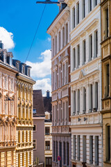 Straßenzug mit Altnauten aus der Gründerzeit in Wuppertal, Deutschland