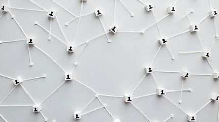 Abstract Social Network or Business Connection Concept with Interlinked Cubes