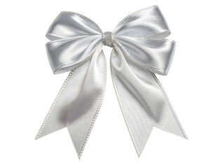 silver bow isolated PNG or JPEG Background