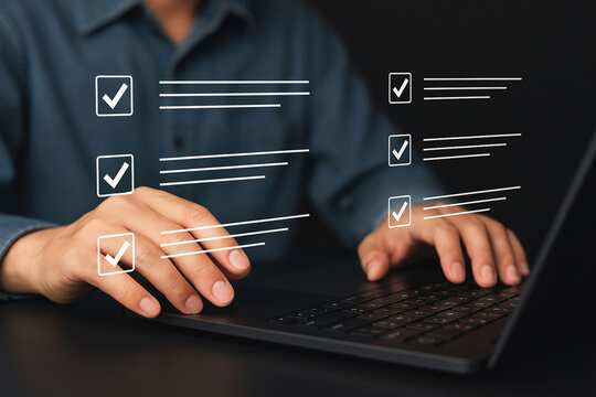 Digital Task Management Workflow with Virtual Checklist Interface