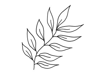 植物の手書き北欧風シンプルベクターイラスト