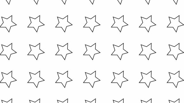Stars logo illustration pattern background animation, seamless pattern with stars