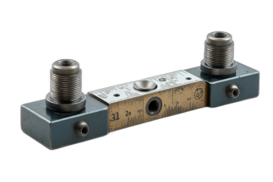 Side-view coupler with coupler, isolated on transparent background.