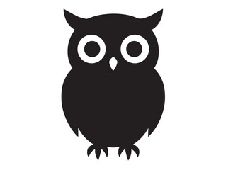 owl logo silhouette vector design, owl logo icon silhouette, tree branch night owl logo silhouette vector, owl silhouette vector style isolated on white background