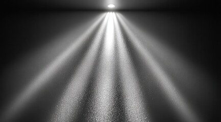 Spotlight beams illuminating a dark space