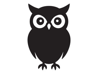 owl logo silhouette vector design, owl logo icon silhouette, tree branch night owl logo silhouette vector, owl silhouette vector style isolated on white background